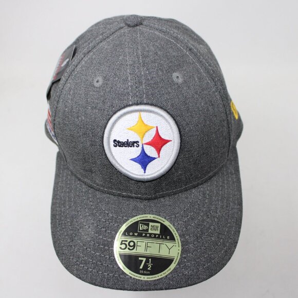Pittsburgh Steelers Hat NWT sz 7 1/2 Gray Created in America New Era Low Profile - Picture 6 of 13